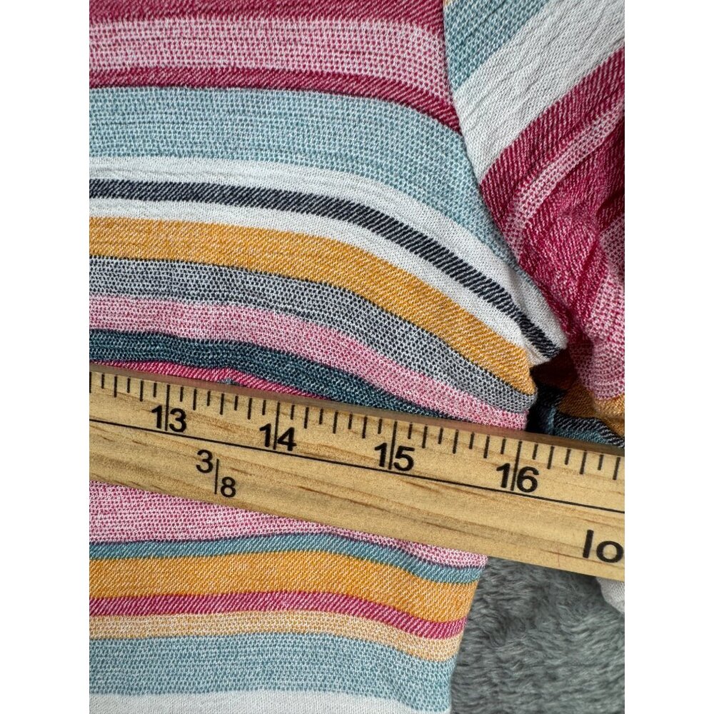 Forever 21 Womans Babydoll Dress Multicolor Striped Short Sleeve Size S - Picture 7 of 10